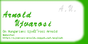 arnold ujvarosi business card